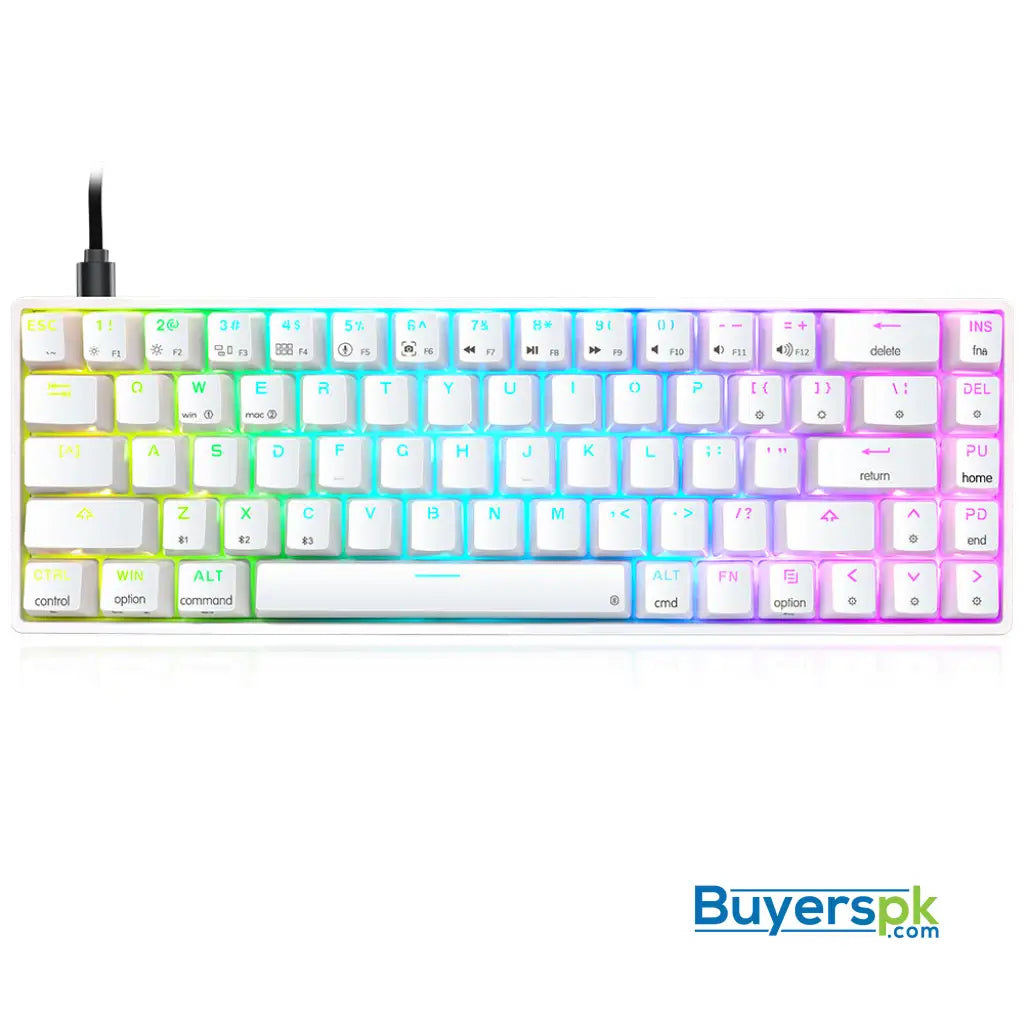 Sk68s White (abs Keycaps) Switches: Red - gaming keyboard Price in Pakistan Sk68s White (abs Keycaps) Switches: Red - gaming keyboard Price in Pakistan